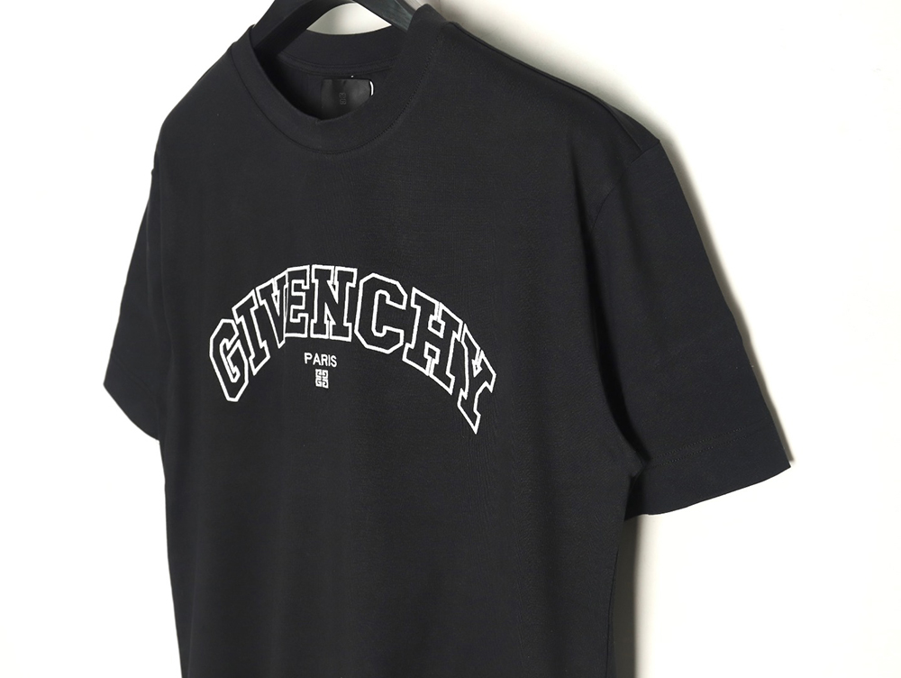 Givenchy hollow arc letter embroidered short-sleeved T-shirt TSK1