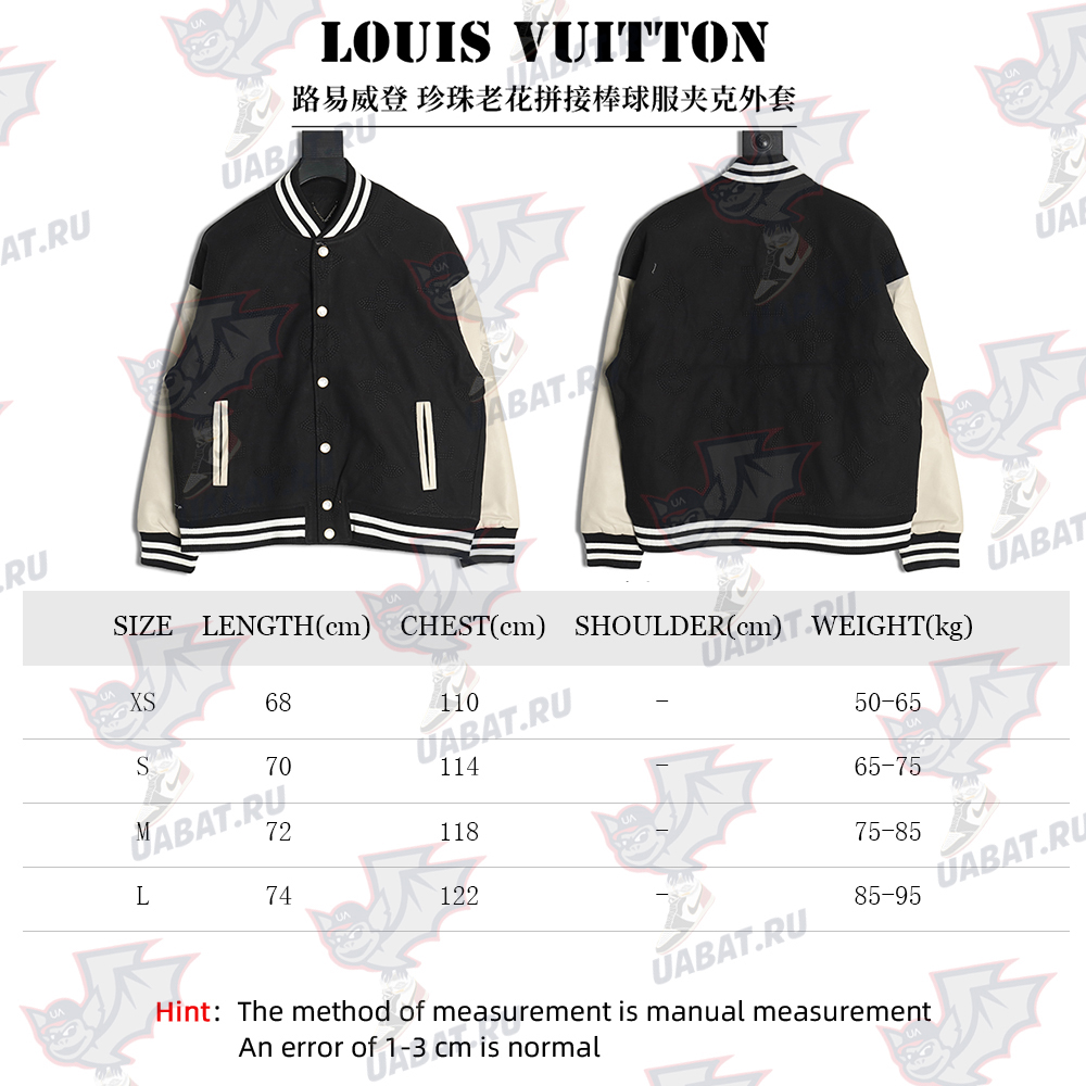 Louis Vuitton Pearl Presbyopia Baseball Jacket TSK1