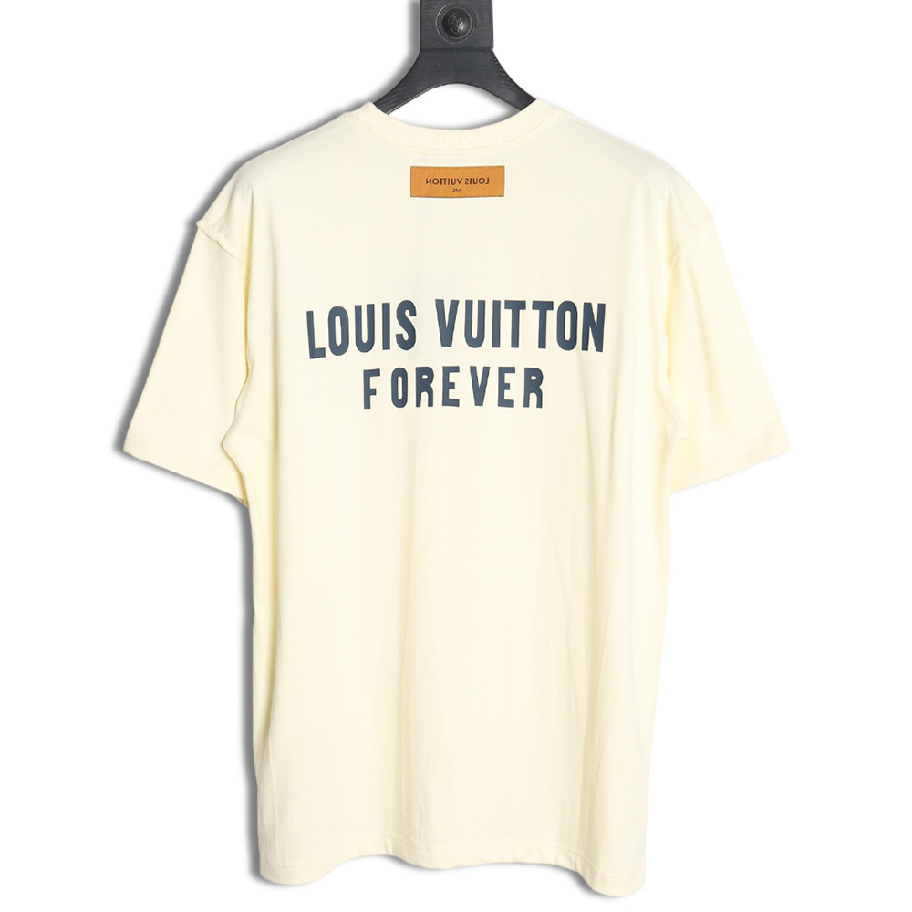 Louis Vuitton fake pocket letter printed short sleeves