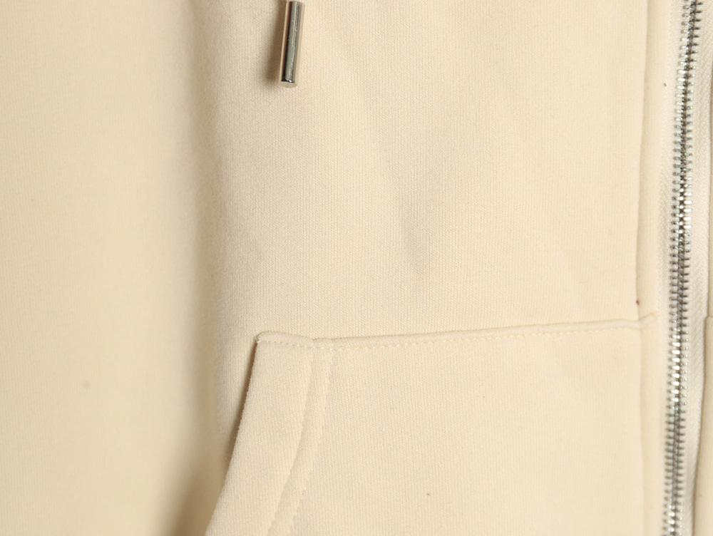 Lacoste crocodile embroidered logo fleece zip-up jacket