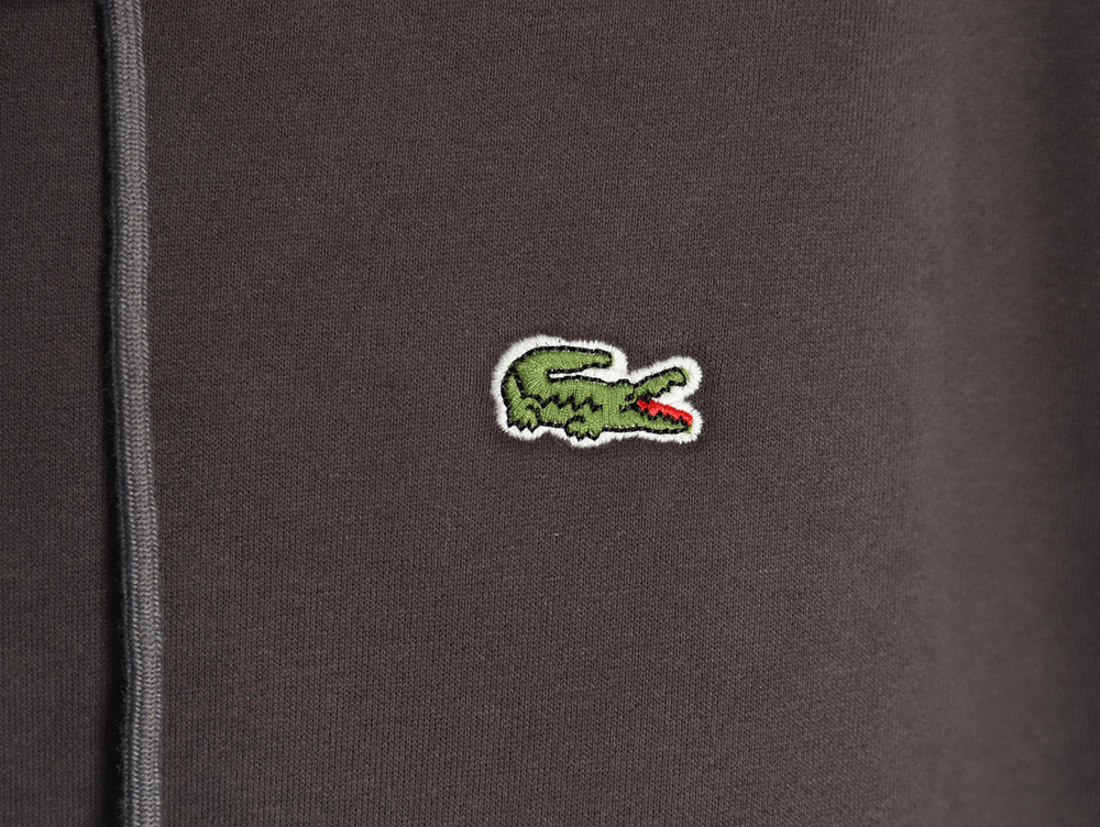 Lacoste crocodile embroidered logo fleece zip-up jacket TSK3