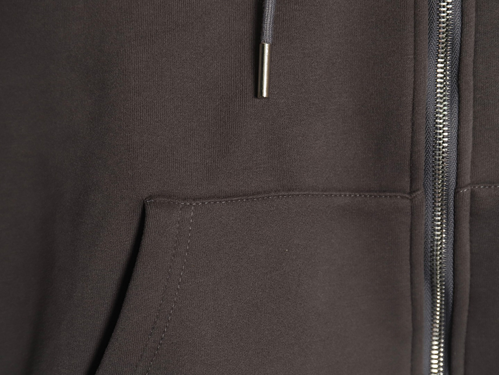 Lacoste crocodile embroidered logo fleece zip-up jacket TSK3