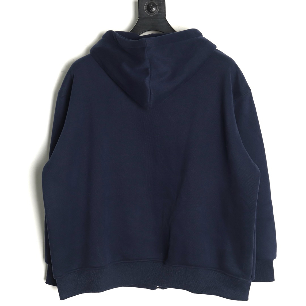 Lacoste crocodile embroidered logo fleece zip-up jacket TSK4