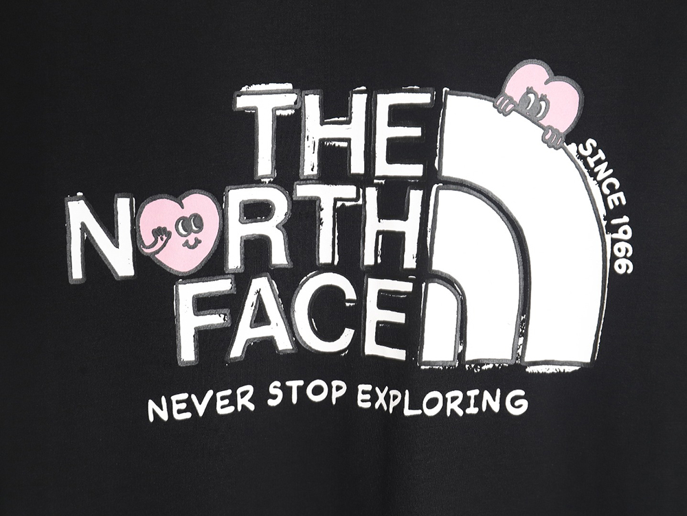 The North face heart print short-sleeved T-shirt TSK1