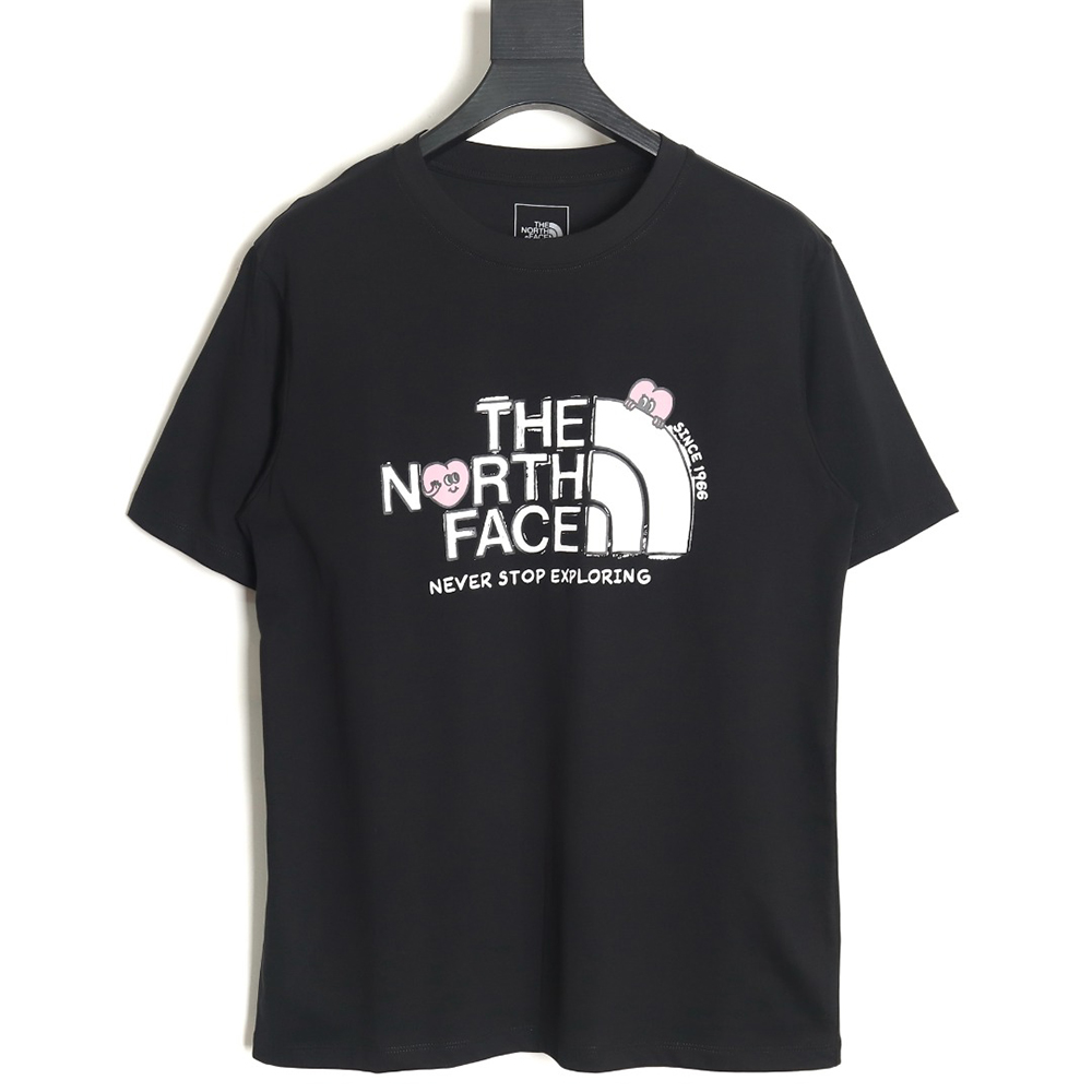 The North face heart print short-sleeved T-shirt TSK1