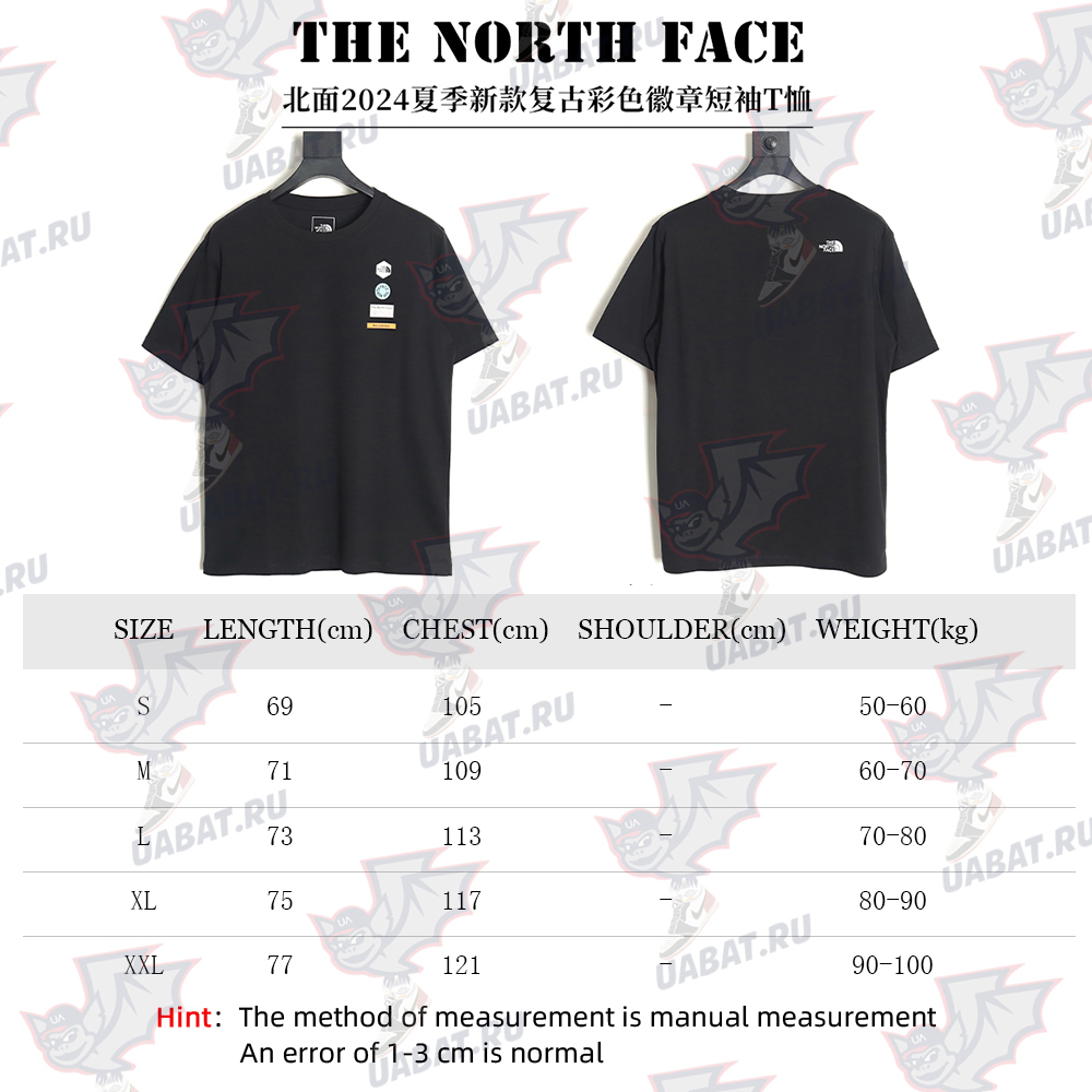 The North face retro color badge short sleeve T-shirt TSK1