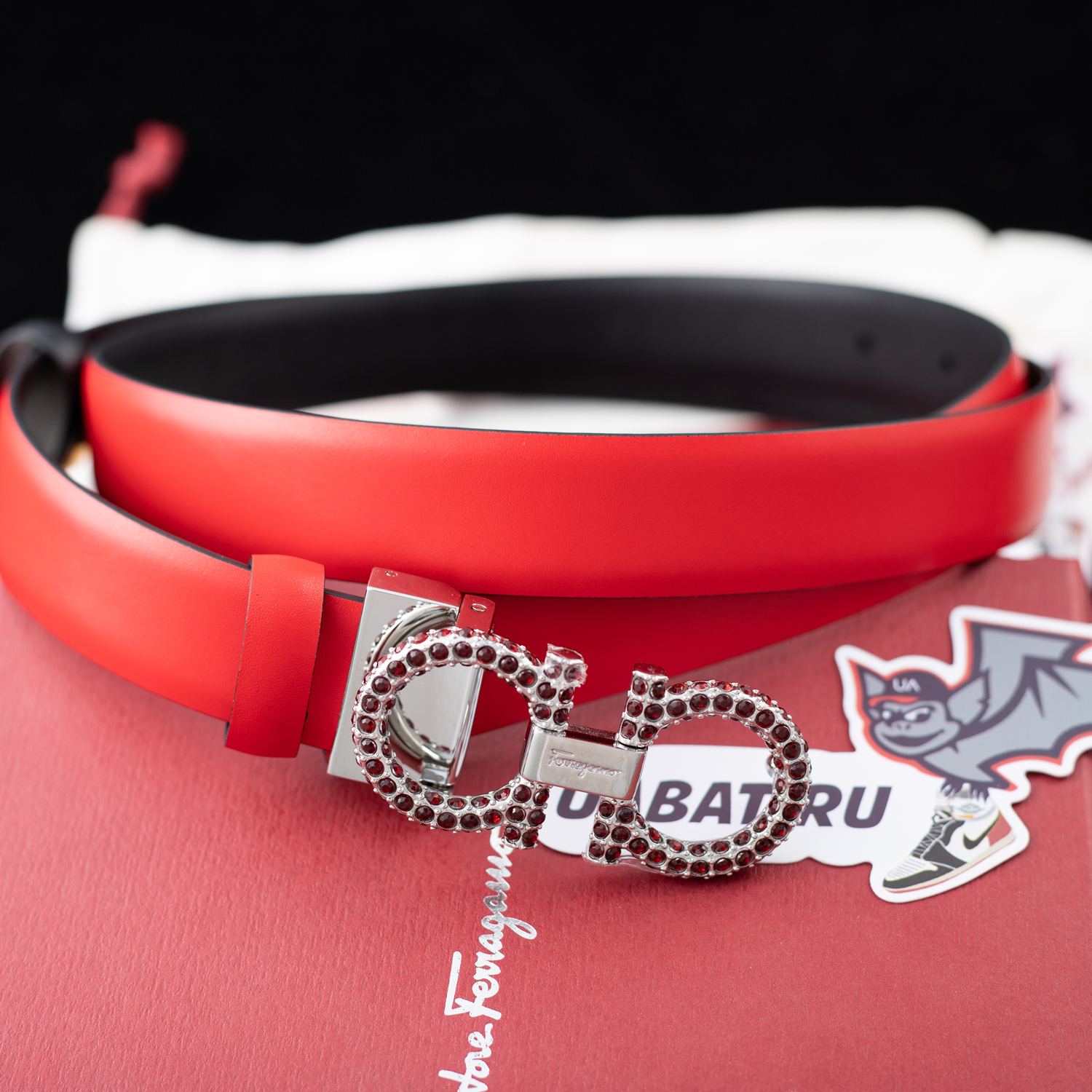 Ferragamo Embellished Gancini Belts G08235