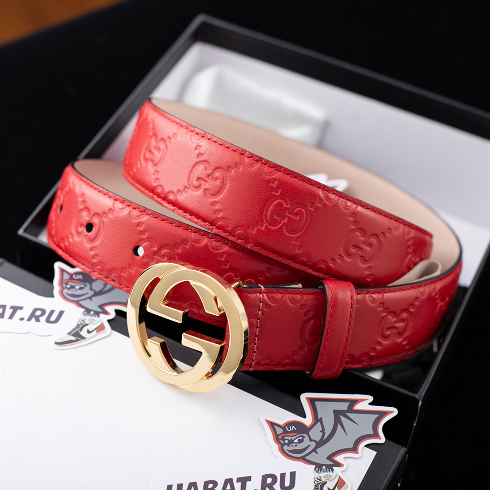 Gucci Interlocking Double G buckle belt 813008