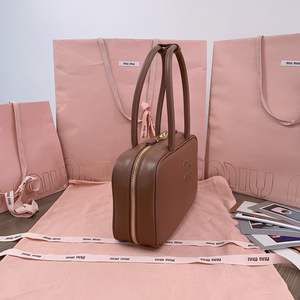 Miu Miu Beau leather top-handle bags 5BB172 17*30*8.5cm