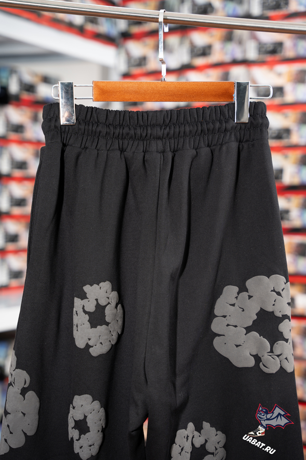 Denim Tears Cotton Wreath Sweatpants Black Monochrome