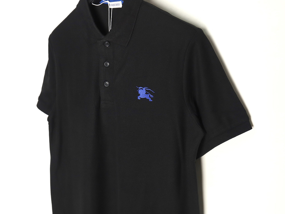 Burberry Chest Embroidered Horse Short Sleeve Polo Shirt TSK1