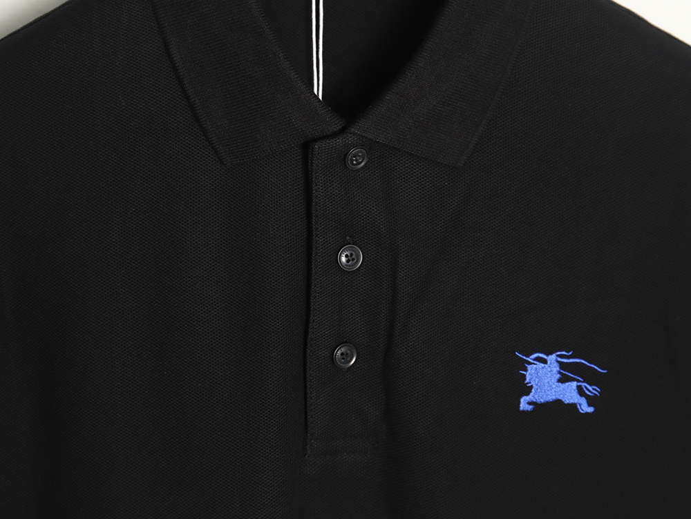 Burberry Chest Embroidered Horse Short Sleeve Polo Shirt TSK1