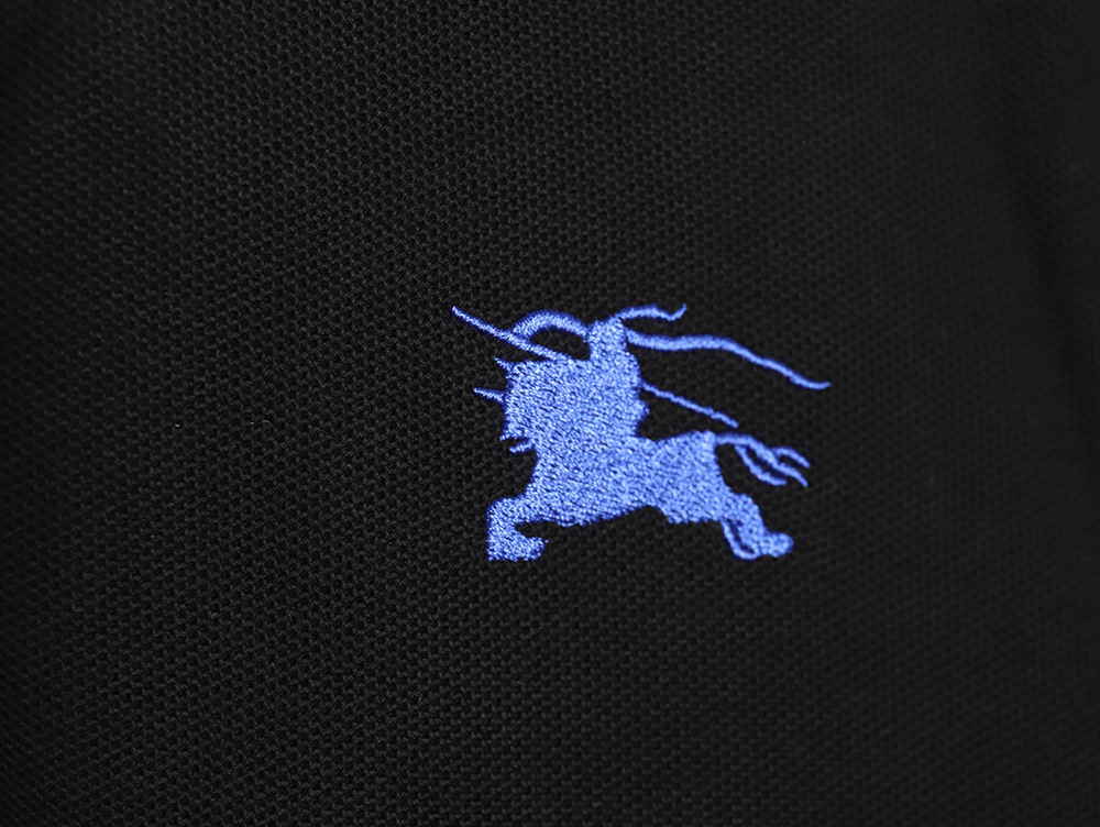Burberry Chest Embroidered Horse Short Sleeve Polo Shirt TSK1