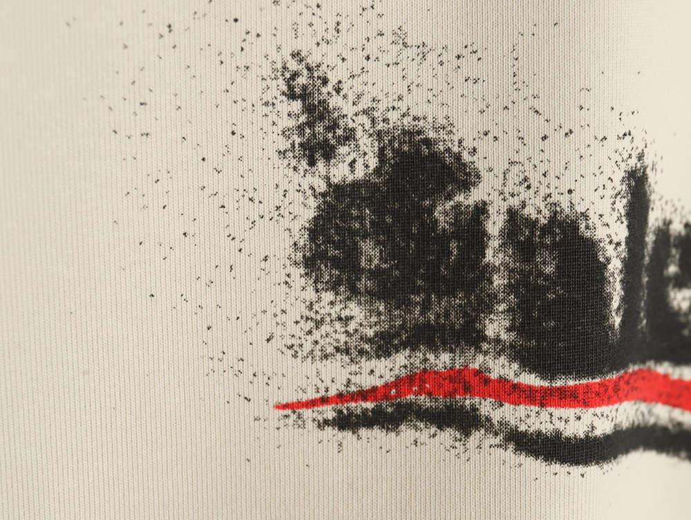 Balenciaga Blurred Coke Print Short Sleeve T-Shirt