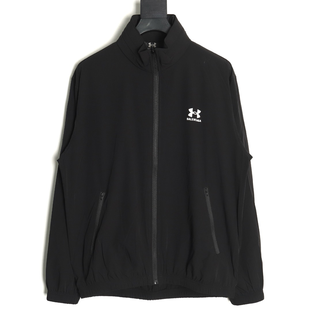 Balenciaga joint style stretch nylon hooded jacket