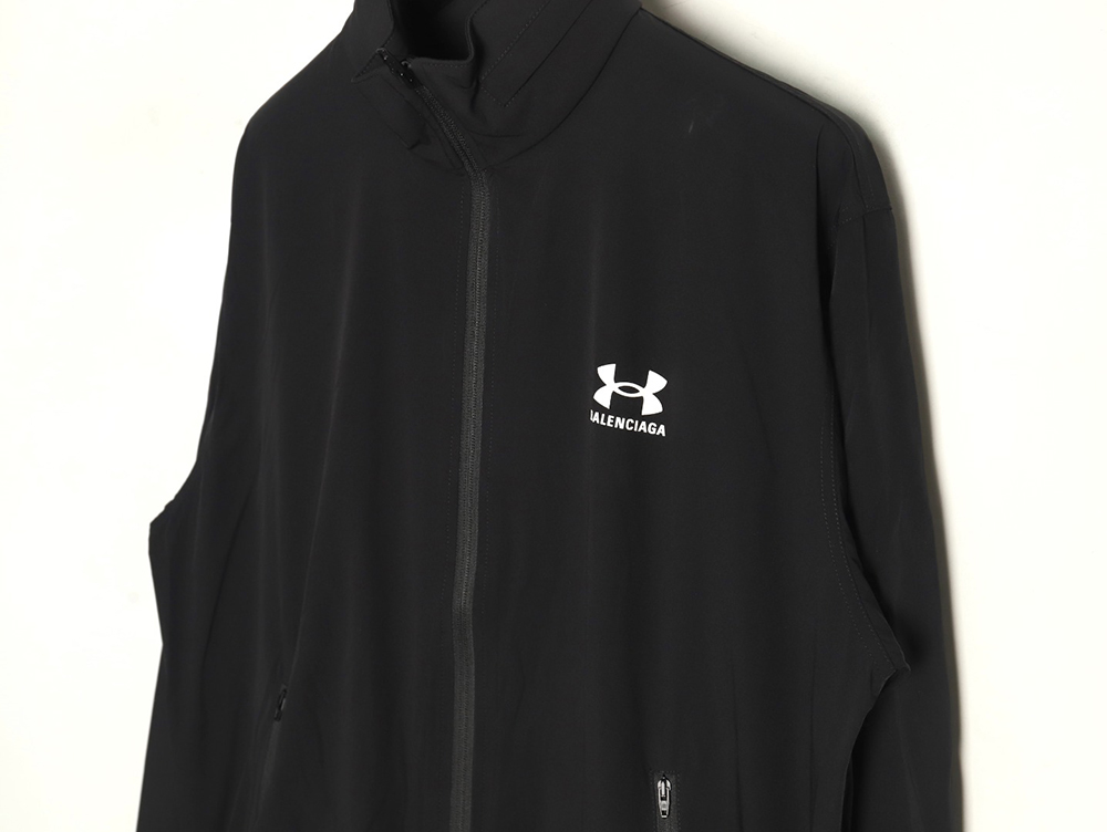 Balenciaga joint style stretch nylon hooded jacket