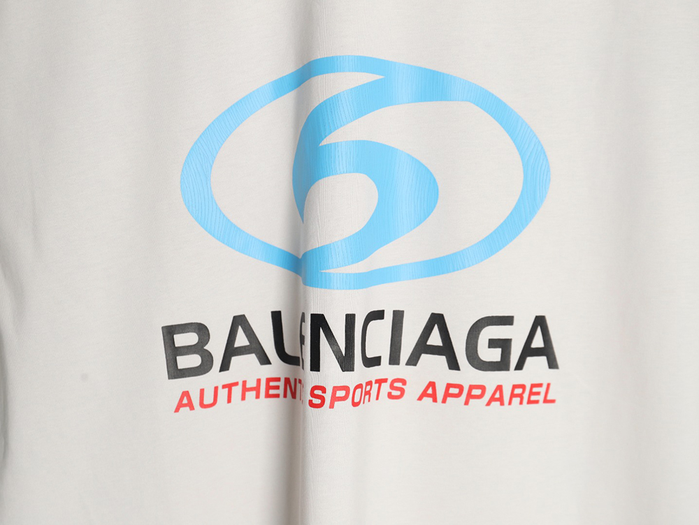 Balenciaga LOGO vertical cracked print short-sleeved T-shirt