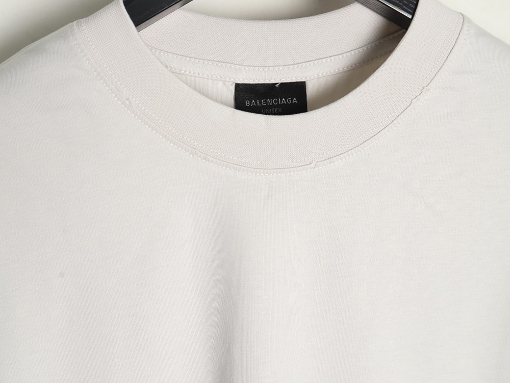 Balenciaga LOGO vertical cracked print short-sleeved T-shirt