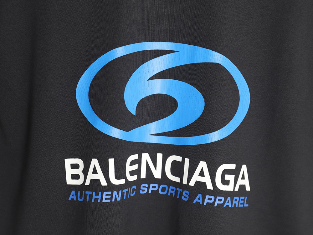 Balenciaga LOGO vertical cracked print short-sleeved T-shirt TSK1