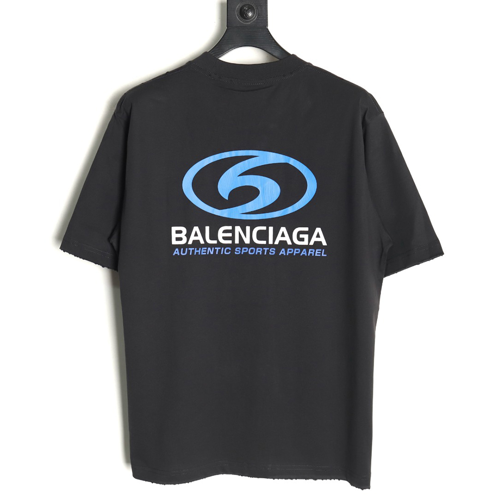Balenciaga LOGO vertical cracked print short-sleeved T-shirt TSK1