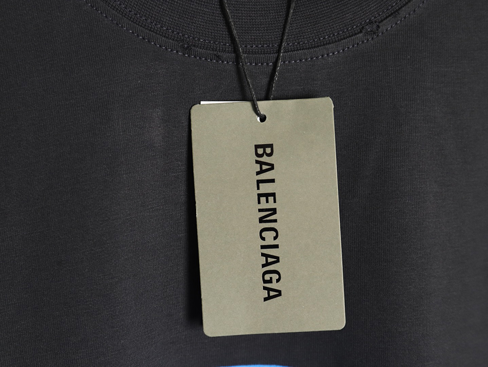 Balenciaga LOGO vertical cracked print short-sleeved T-shirt TSK1