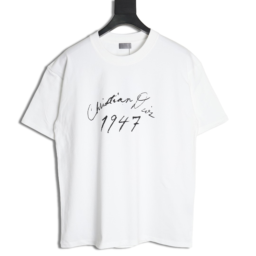 Dior 1947 signature lettering print short sleeves