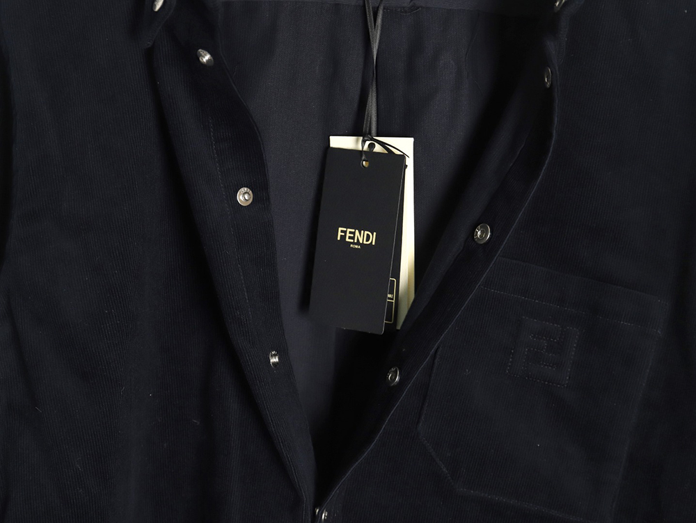 Fendi blue corduroy shirt jacket