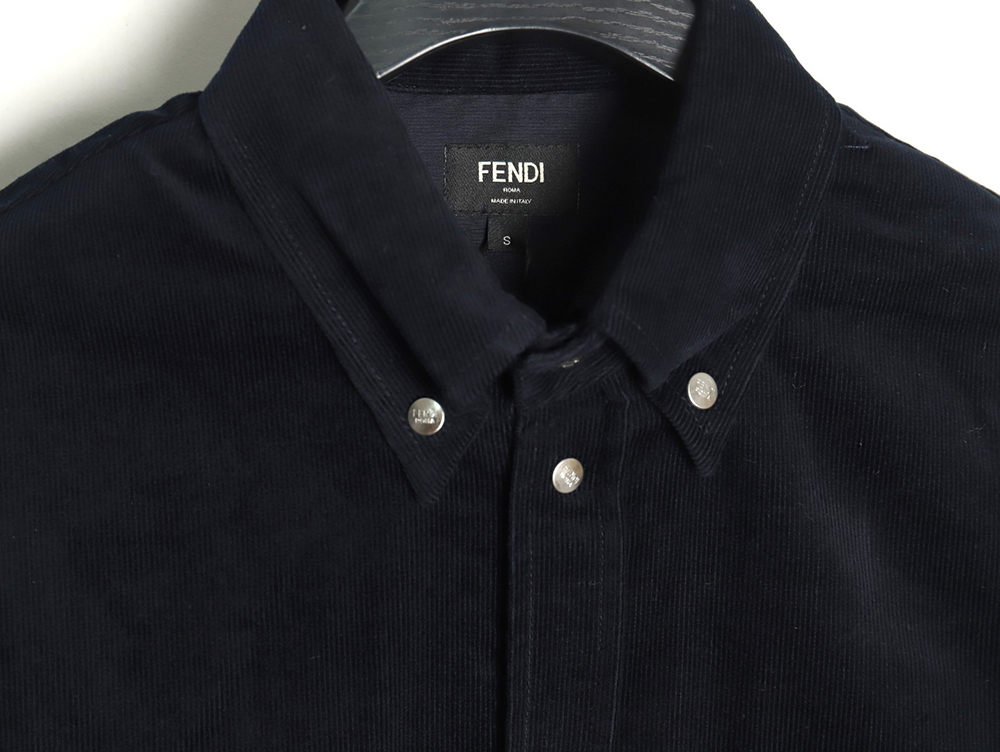 Fendi blue corduroy shirt jacket
