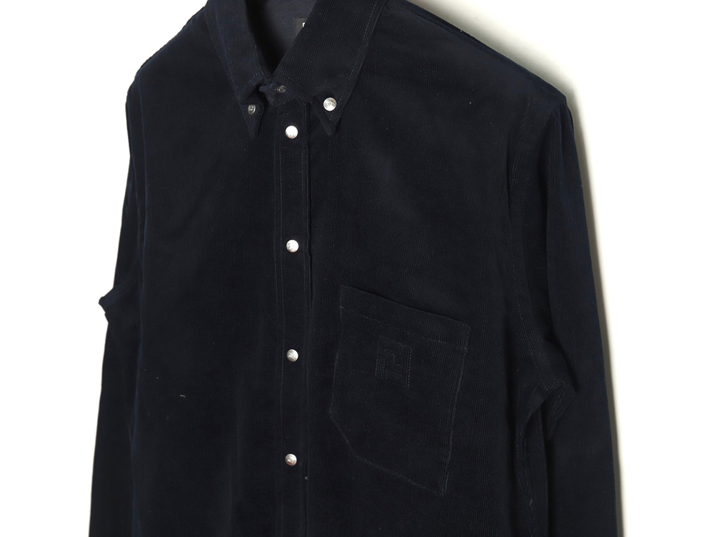 Fendi blue corduroy shirt jacket