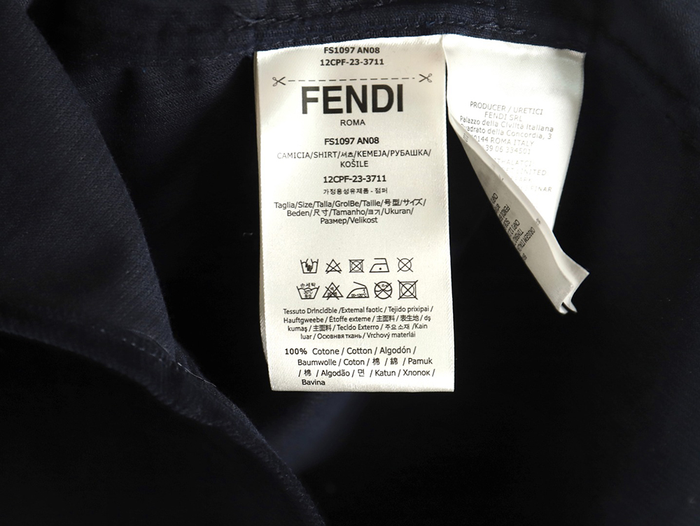 Fendi blue corduroy shirt jacket