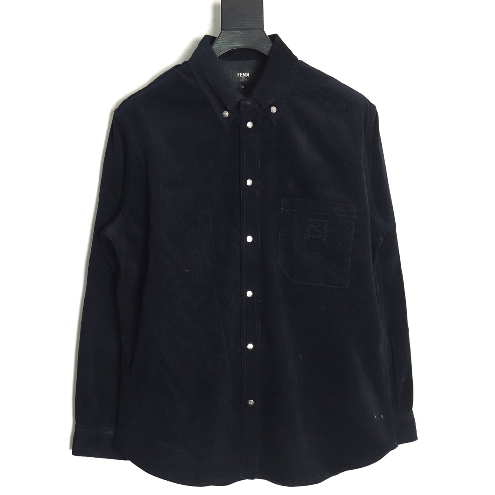 Fendi blue corduroy shirt jacket
