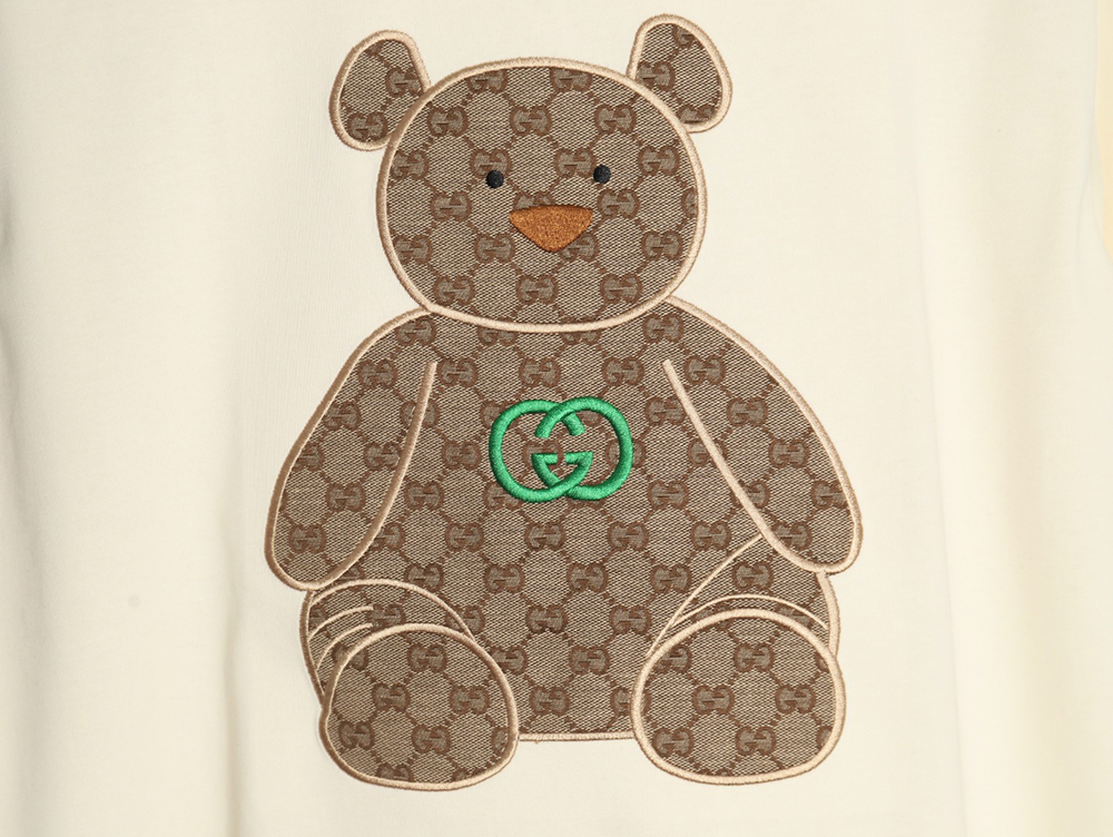 Gucci Chest Embroidered Bear Short Sleeve T-Shirt