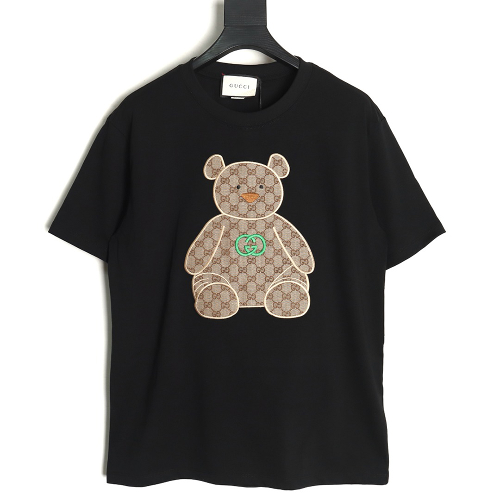 Gucci Chest Embroidered Bear Short Sleeve T-Shirt TSK1