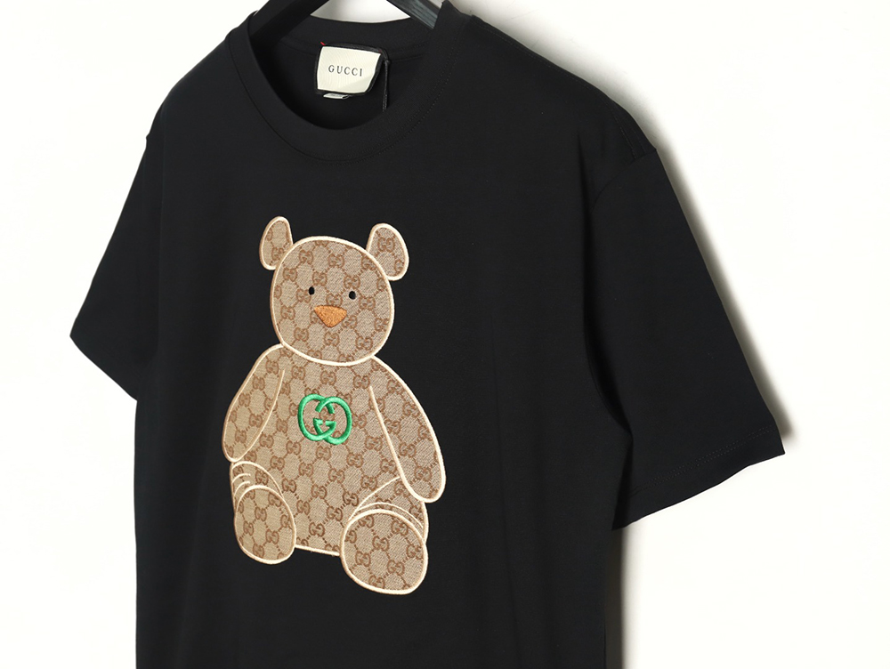 Gucci Chest Embroidered Bear Short Sleeve T-Shirt TSK1