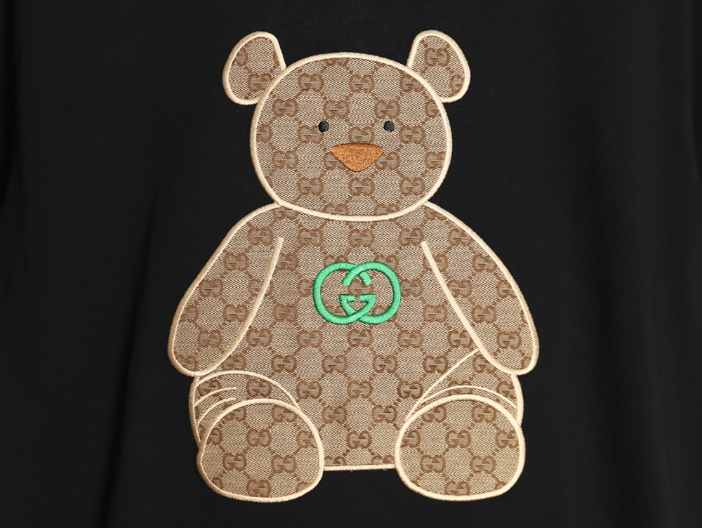 Gucci Chest Embroidered Bear Short Sleeve T-Shirt TSK1