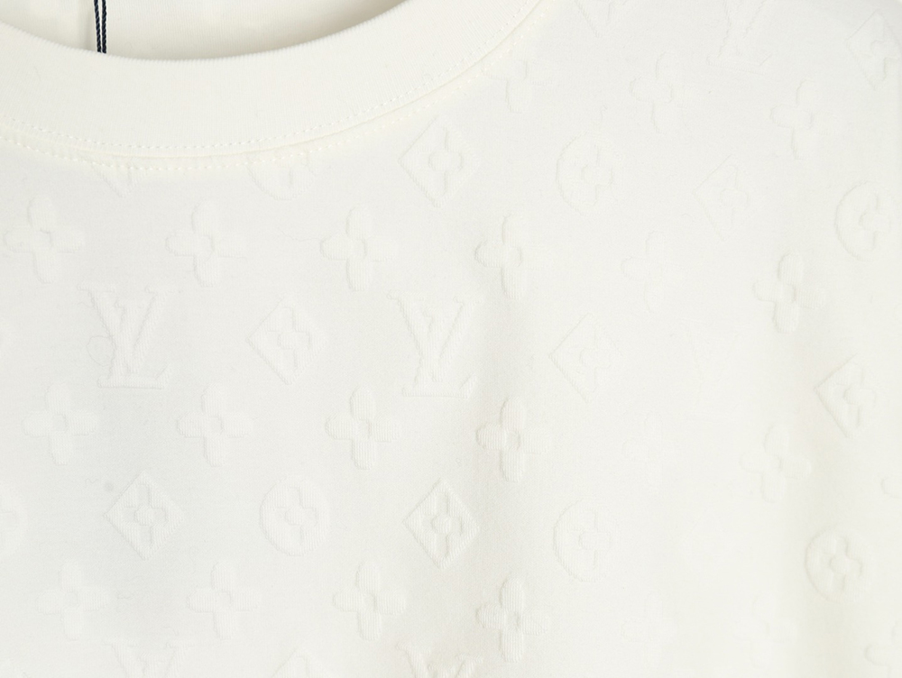 Louis Vuitton full print monogram dark pattern jacquard short sleeve T-shirt