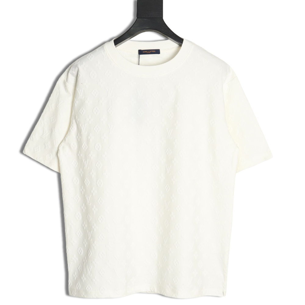 Louis Vuitton full print monogram dark pattern jacquard short sleeve T-shirt