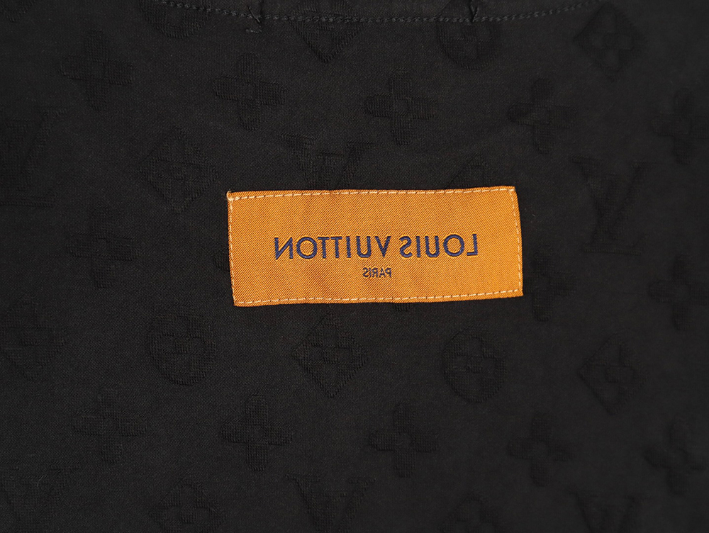 Louis Vuitton full print monogram dark pattern jacquard short sleeve T-shirt TSK1