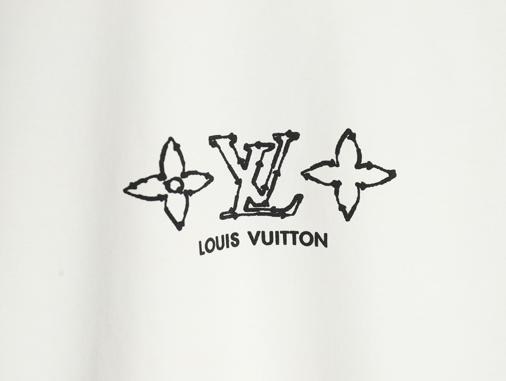 Louis Vuitton four-leaf clover and back logo print short-sleeved T-shirt