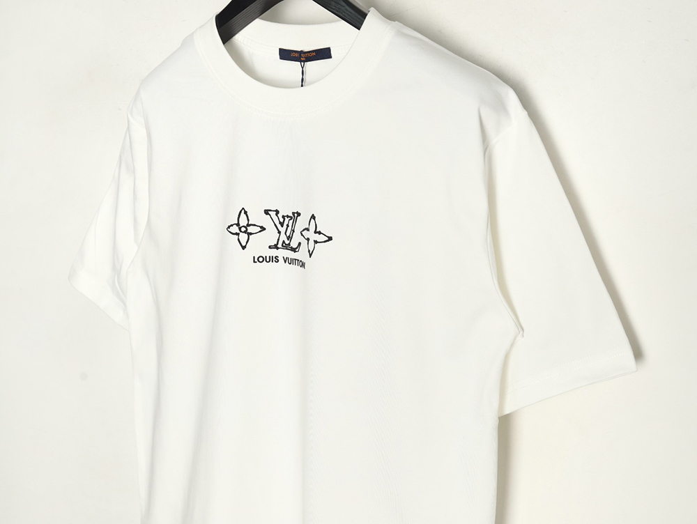 Louis Vuitton four-leaf clover and back logo print short-sleeved T-shirt