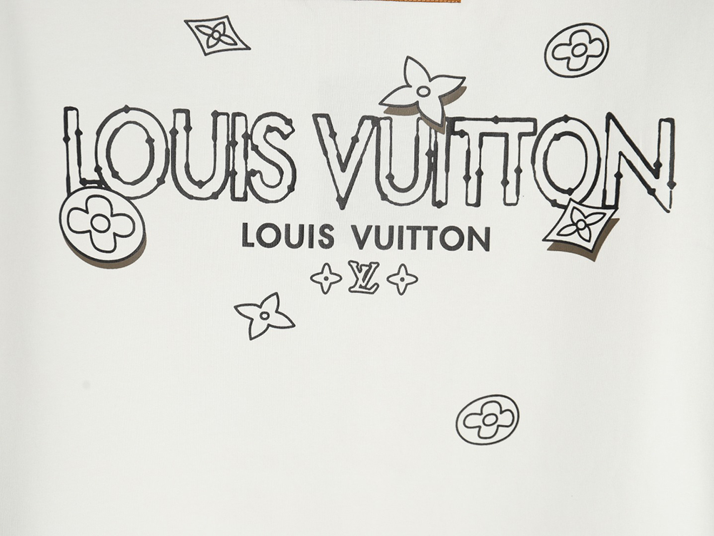 Louis Vuitton four-leaf clover and back logo print short-sleeved T-shirt