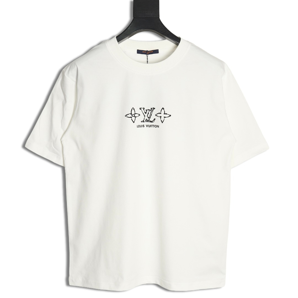 Louis Vuitton four-leaf clover and back logo print short-sleeved T-shirt