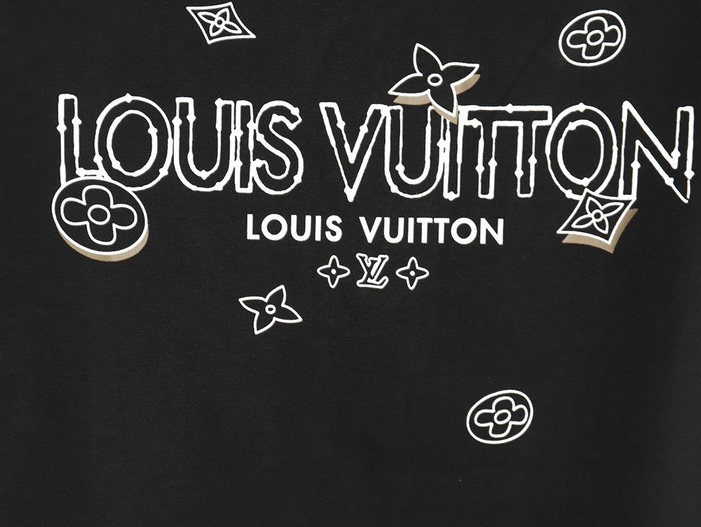Louis Vuitton four-leaf clover and back logo print short-sleeved T-shirt TSK1
