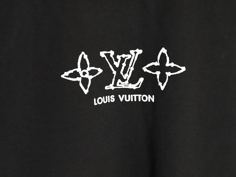 Louis Vuitton four-leaf clover and back logo print short-sleeved T-shirt TSK1