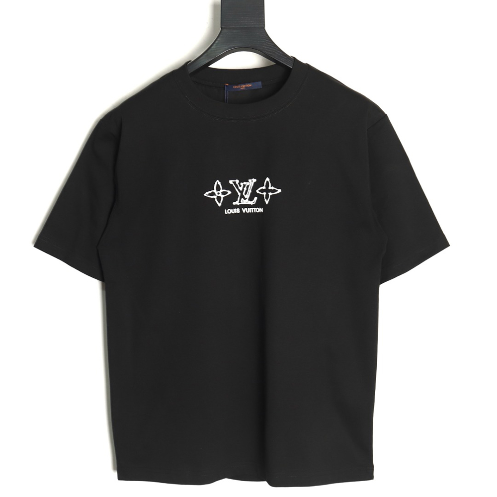 Louis Vuitton four-leaf clover and back logo print short-sleeved T-shirt TSK1