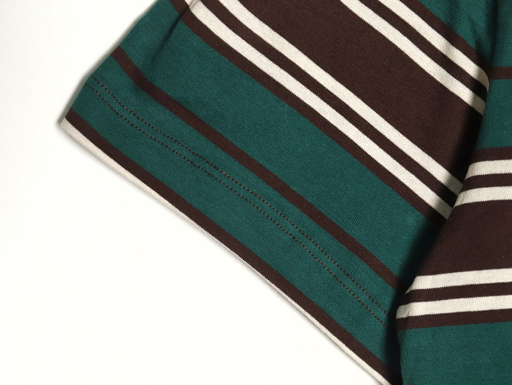 Prada Green Stripe Pocket Short Sleeve T-Shirt