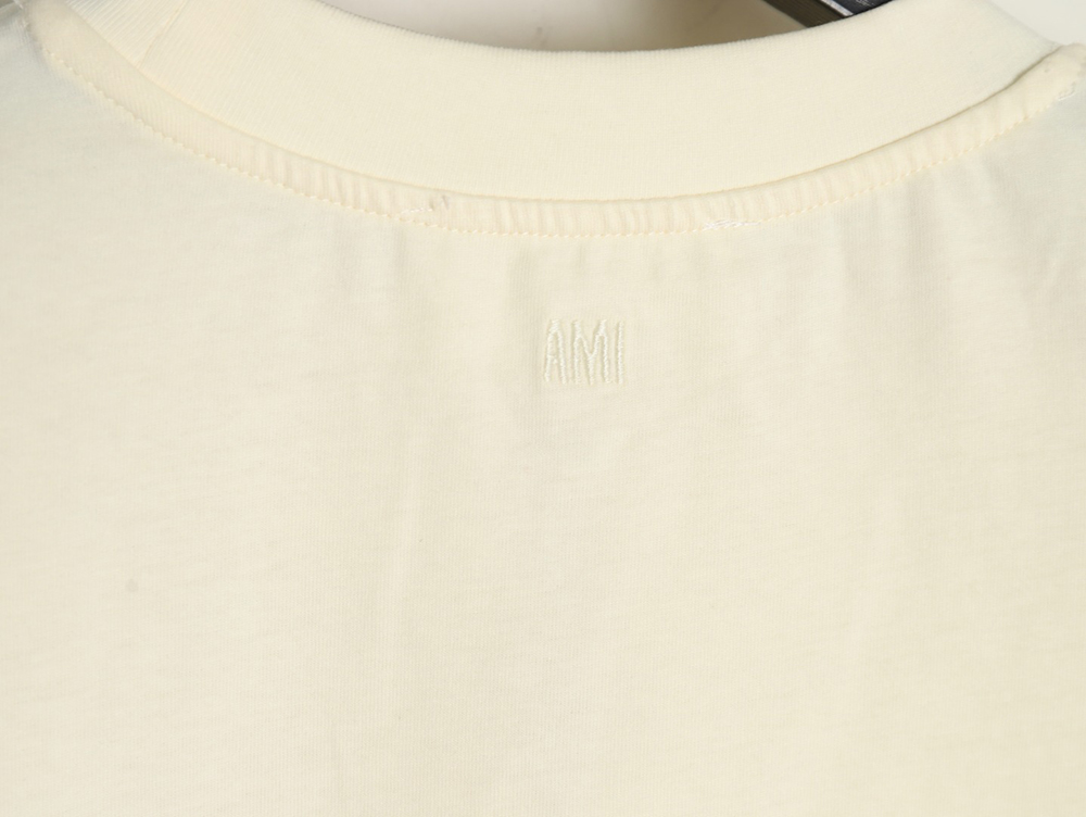 Ami Paris Towel Embroidered Heart Short Sleeve T-shirt