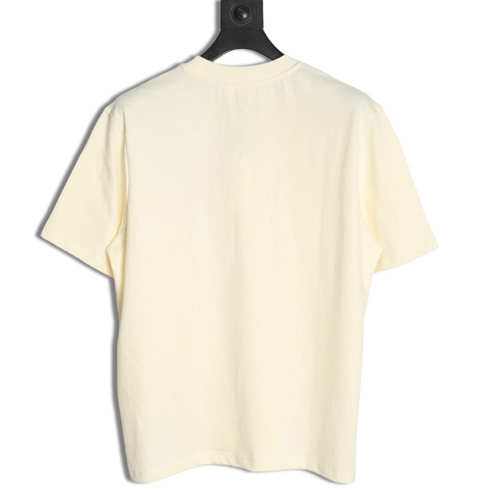 Ami Paris Towel Embroidered Heart Short Sleeve T-shirt