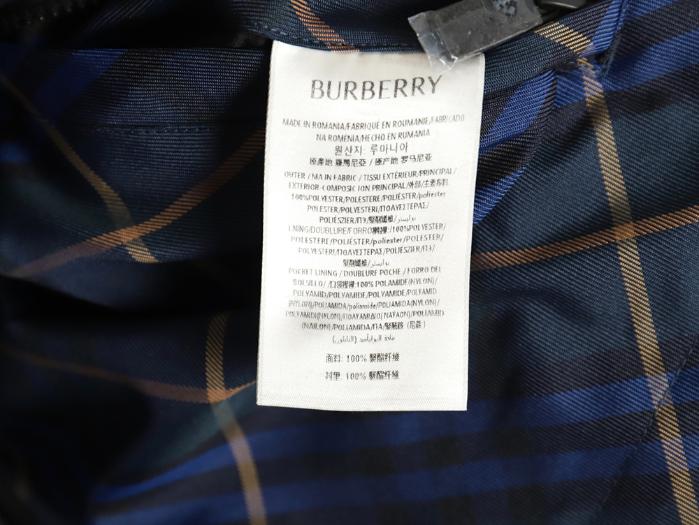 Burberry War Horse Embroidered Check Reversible Zip Jacket