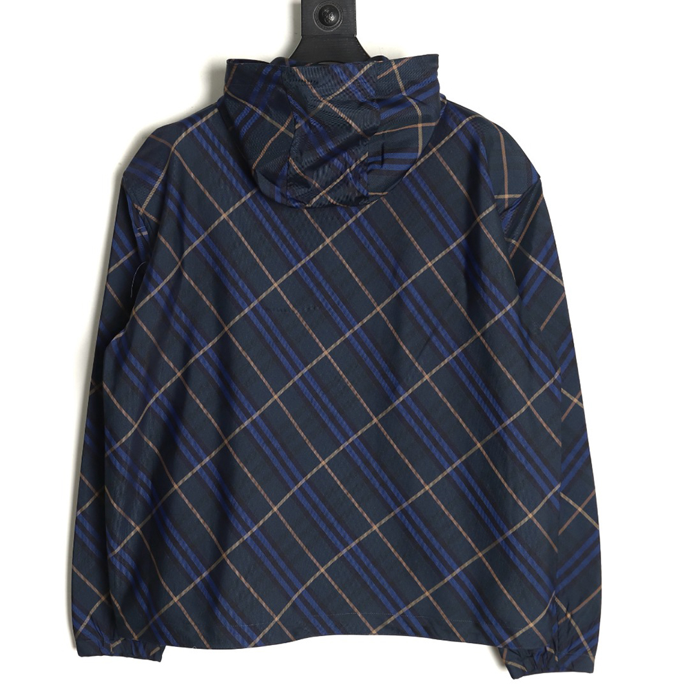 Burberry War Horse Embroidered Check Reversible Zip Jacket